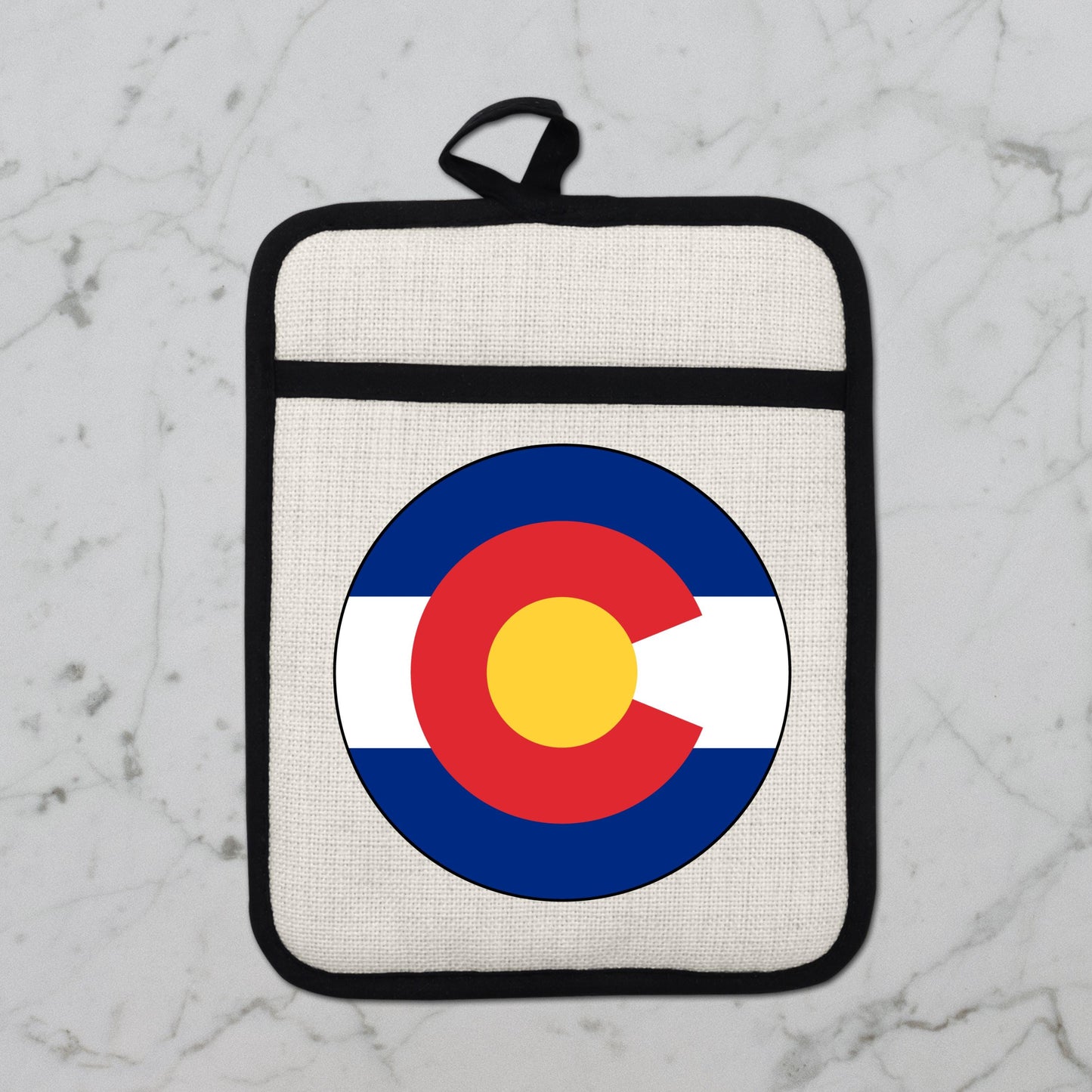 Colorado State Flag Pot Holder – Durable Linen & Silicone Kitchen Grip 9x7 Inches - additional product photo 10