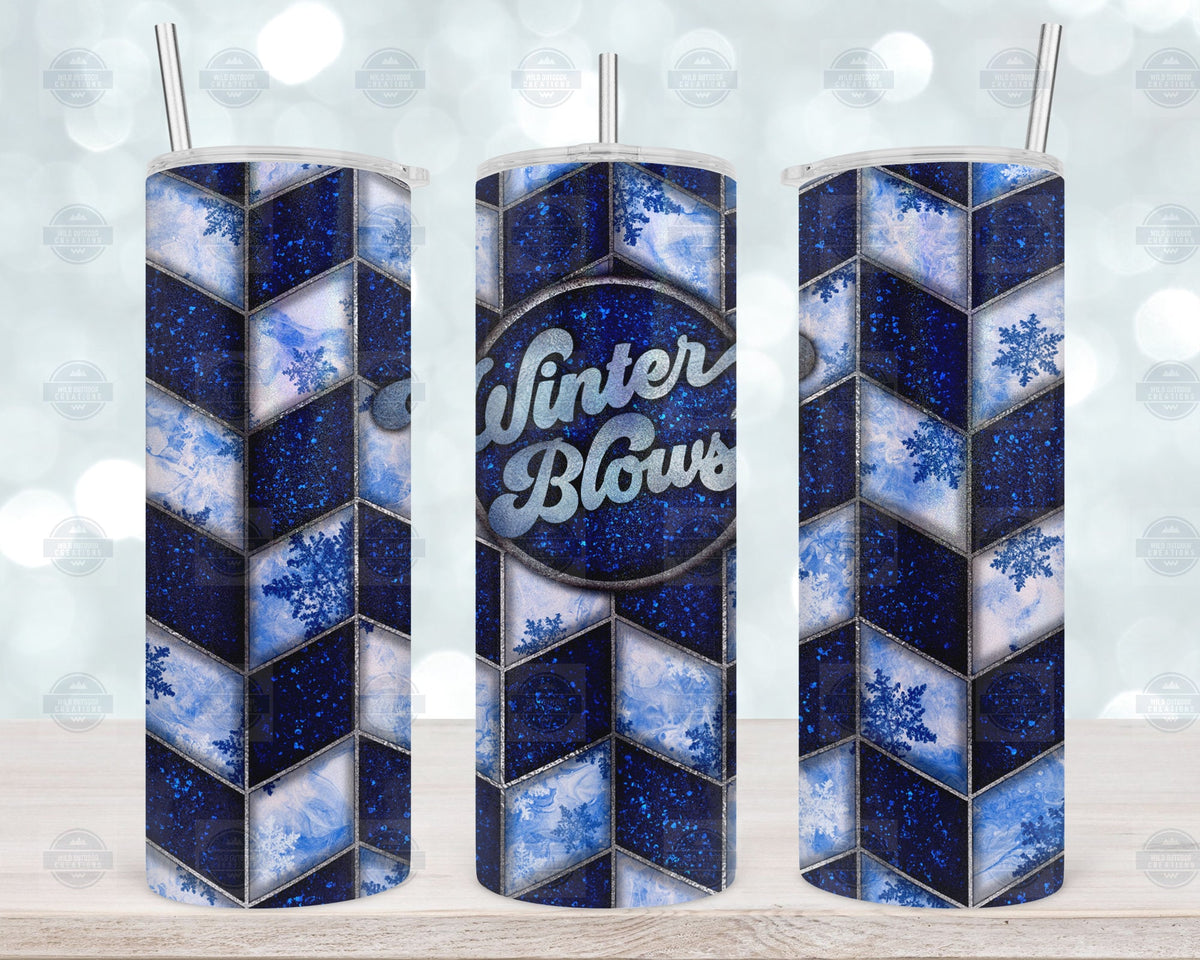 Winter Tumbler Cup, Winter Blows 20Oz Stainless Steel Travel Mug