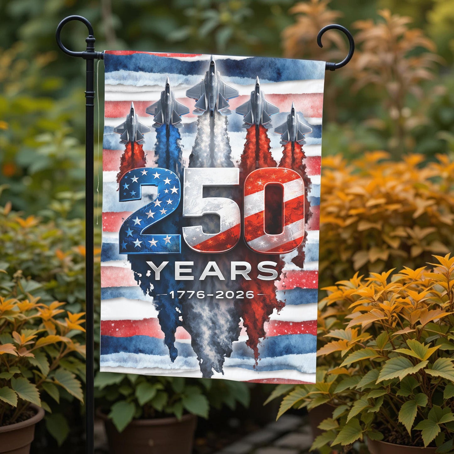 America 250th Anniversary Flag - Patriotic Garden Flag 12x18 Sublimation Outdoor