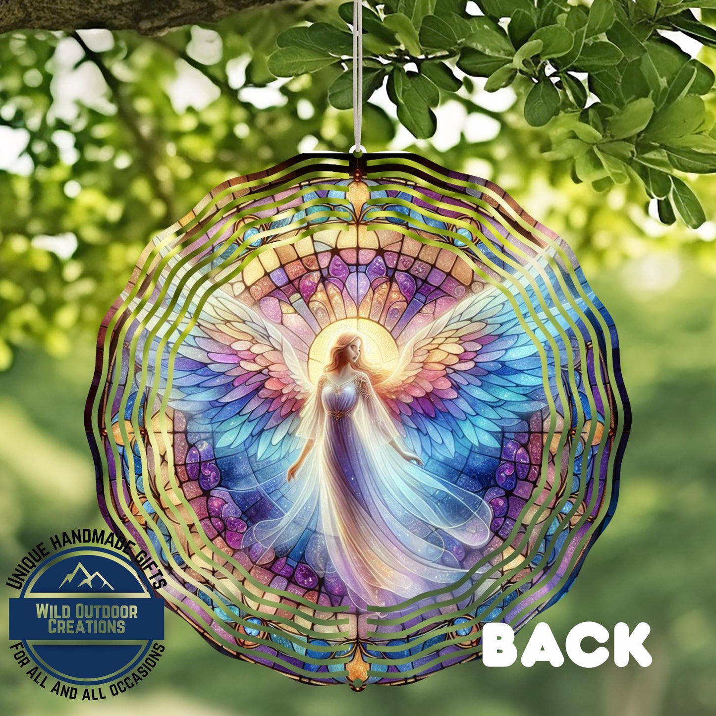 Angel Wind Spinner – Pastel Garden Decor | Unique Mother's Day Gift, Outdoor Art - alternate view