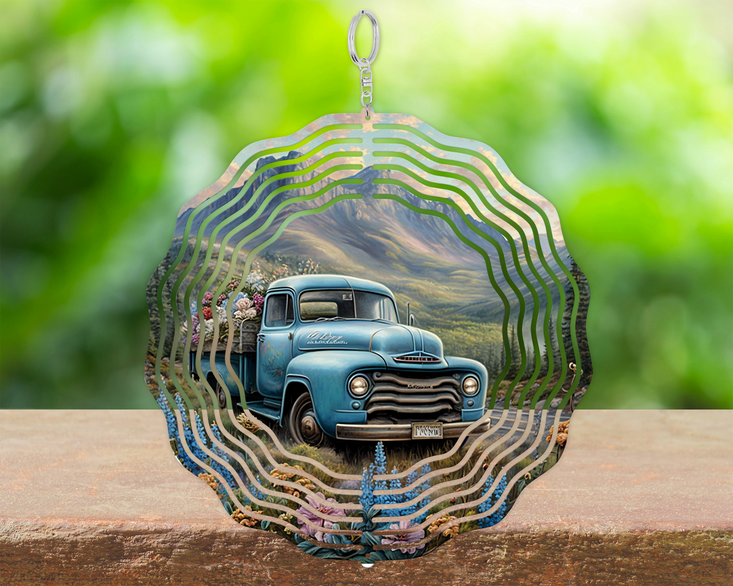 Farm Truck Wind Spinner - Double-Sided Yard Decor Perfect Mothers Day  Housewarming Gift for Farm Lovers
