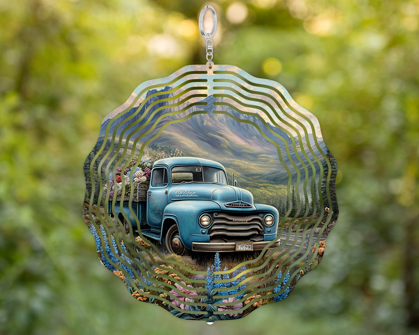 Farm Truck Wind Spinner - Double-Sided Yard Decor Perfect Mothers Day  Housewarming Gift for Farm Lovers