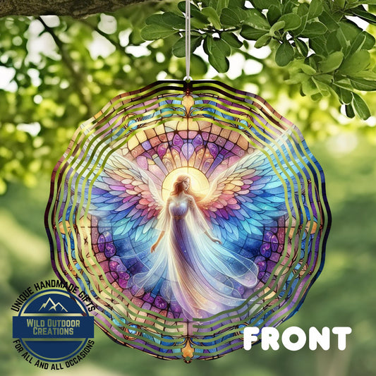 Angel Wind Spinner – Pastel Garden Decor | Unique Mother's Day Gift, Outdoor Art