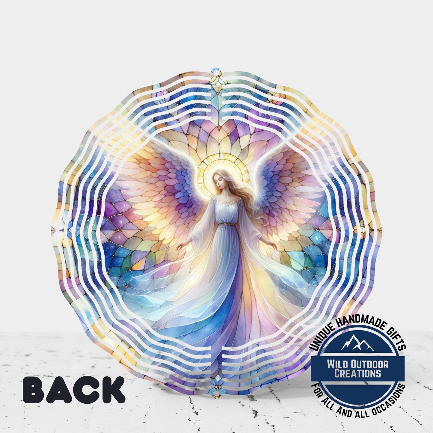 Angel Wind Spinner – 10 Inch Pastel Aluminum Garden Decor with 360° Swivel - product dimensions and specifications