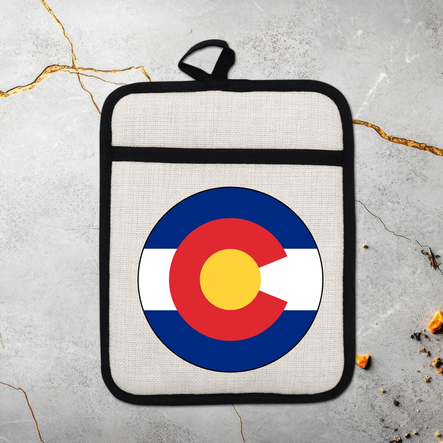 Colorado State Flag Pot Holder – Durable Linen & Silicone Kitchen Grip 9x7 Inches - additional product photo 18