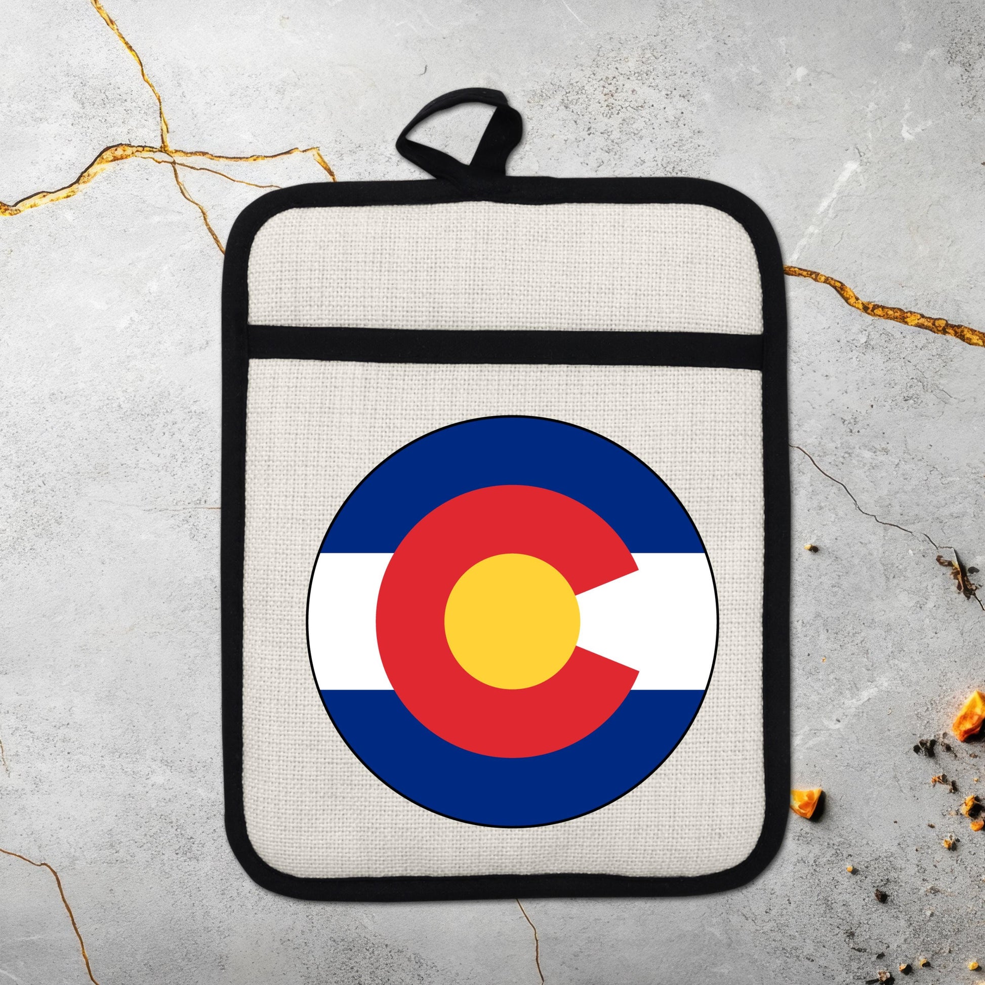 Colorado State Flag Pot Holder – Durable Linen & Silicone Kitchen Grip 9x7 Inches - additional product photo 18