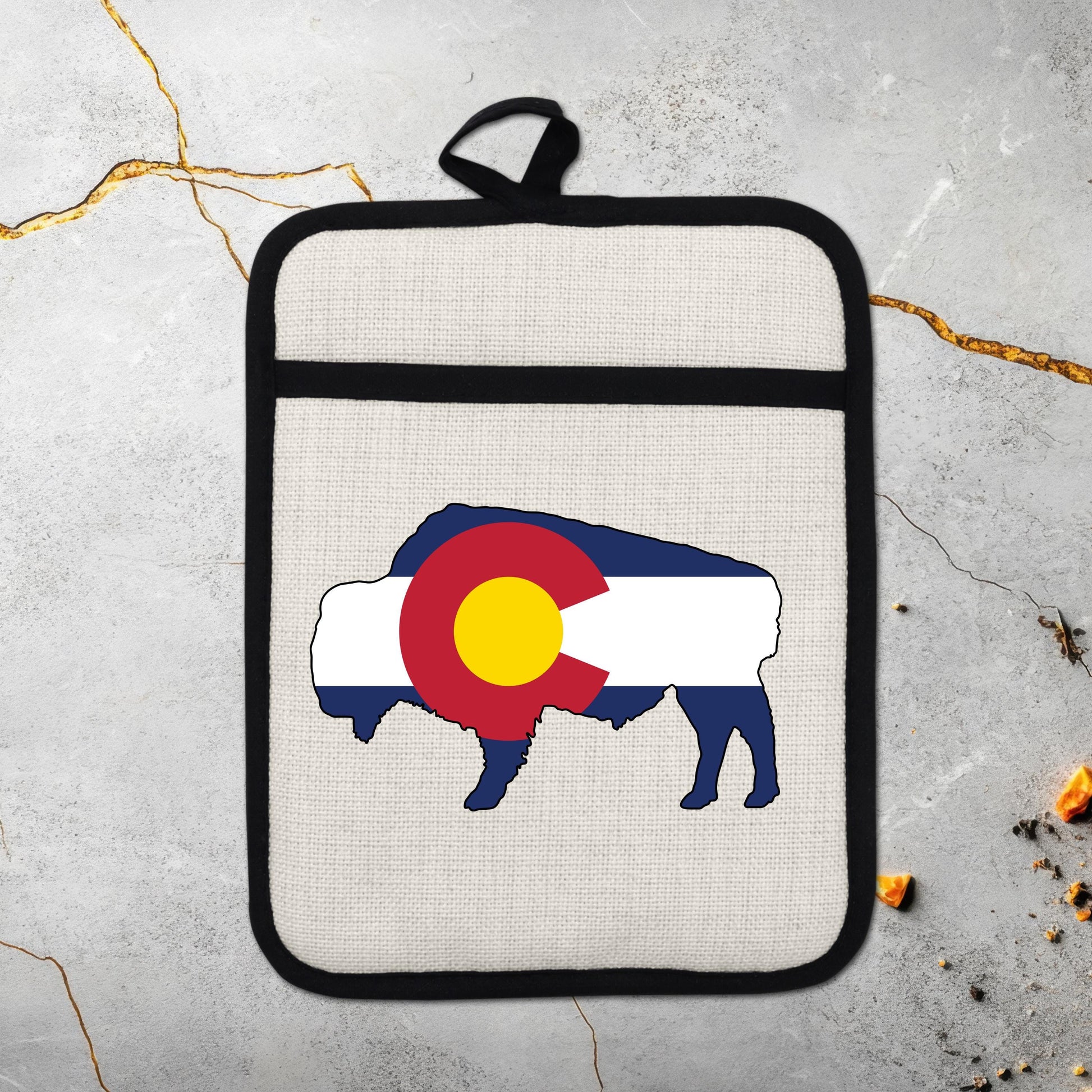 Bison Pot Holder – Colorado Pot Holder With Linen & Silicone, Heat Resistant Trivet - additional product photo 17