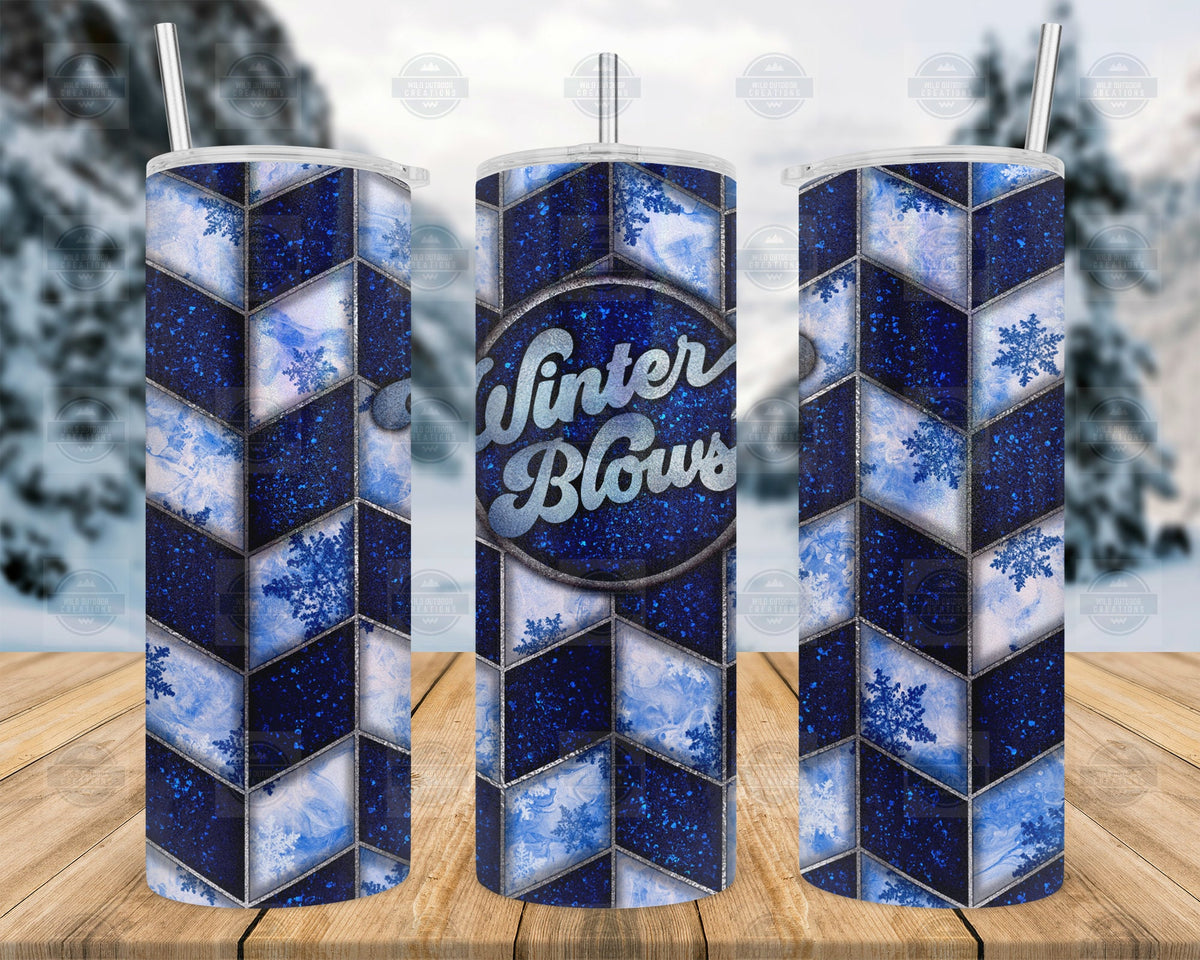 Winter Tumbler Cup, Winter Blows 20Oz Stainless Steel Travel Mug
