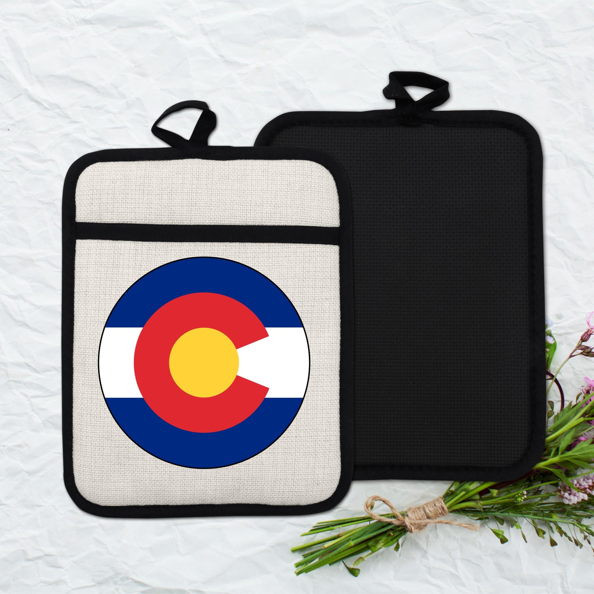 Colorado State Flag Pot Holder – Durable Linen & Silicone Kitchen Grip 9x7 Inches - additional product photo 13