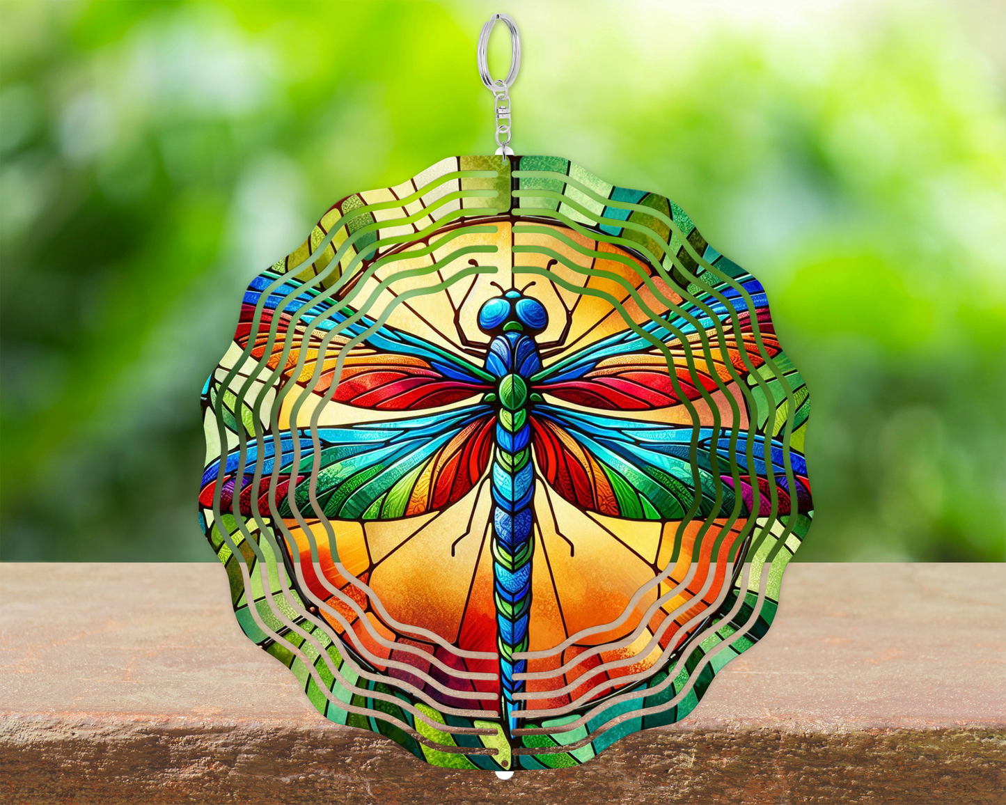 Double-Sided Dragonfly Wind Spinner - Unique Metal Yard Art for Mothers Day  Housewarming Gifts