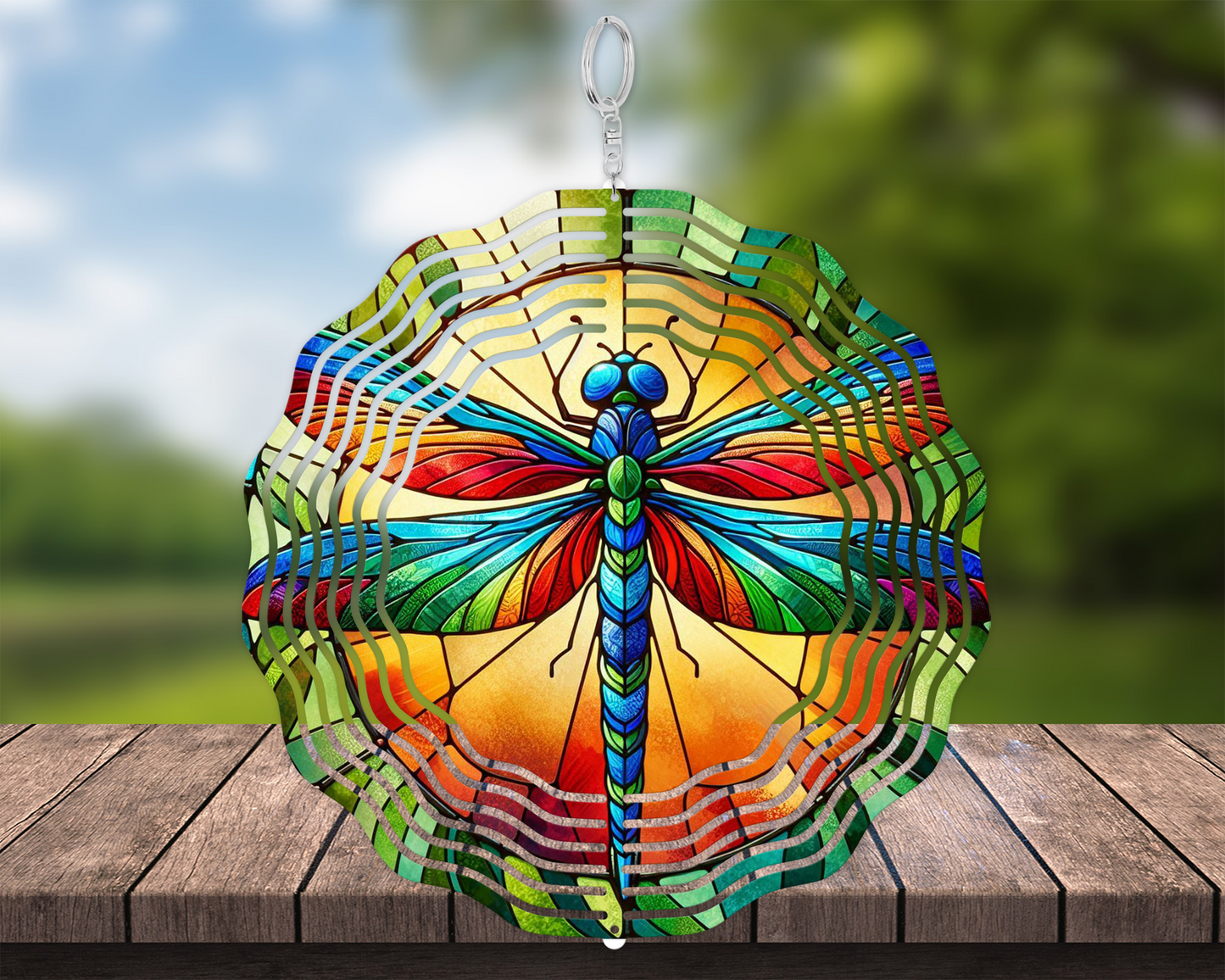 Double-Sided Dragonfly Wind Spinner - Unique Metal Yard Art for Mothers Day  Housewarming Gifts