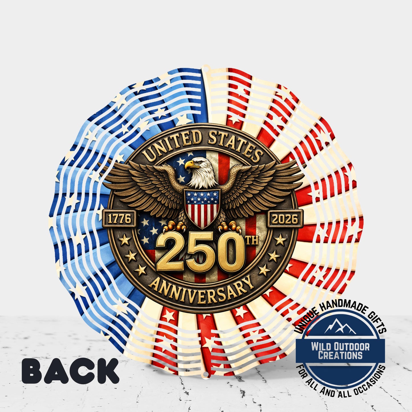 USA 250th Anniversary Wind Spinner – Patriotic Garden Decor With Bald Eagle - additional product photo 10