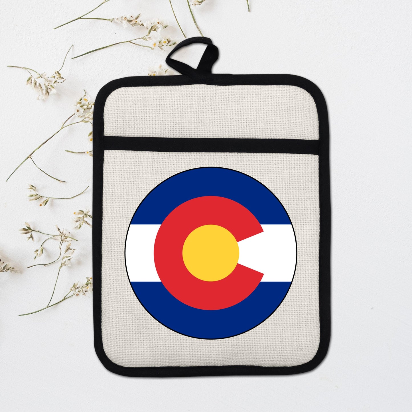 Colorado State Flag Pot Holder – Durable Linen & Silicone Kitchen Grip 9x7 Inches - additional product photo 16