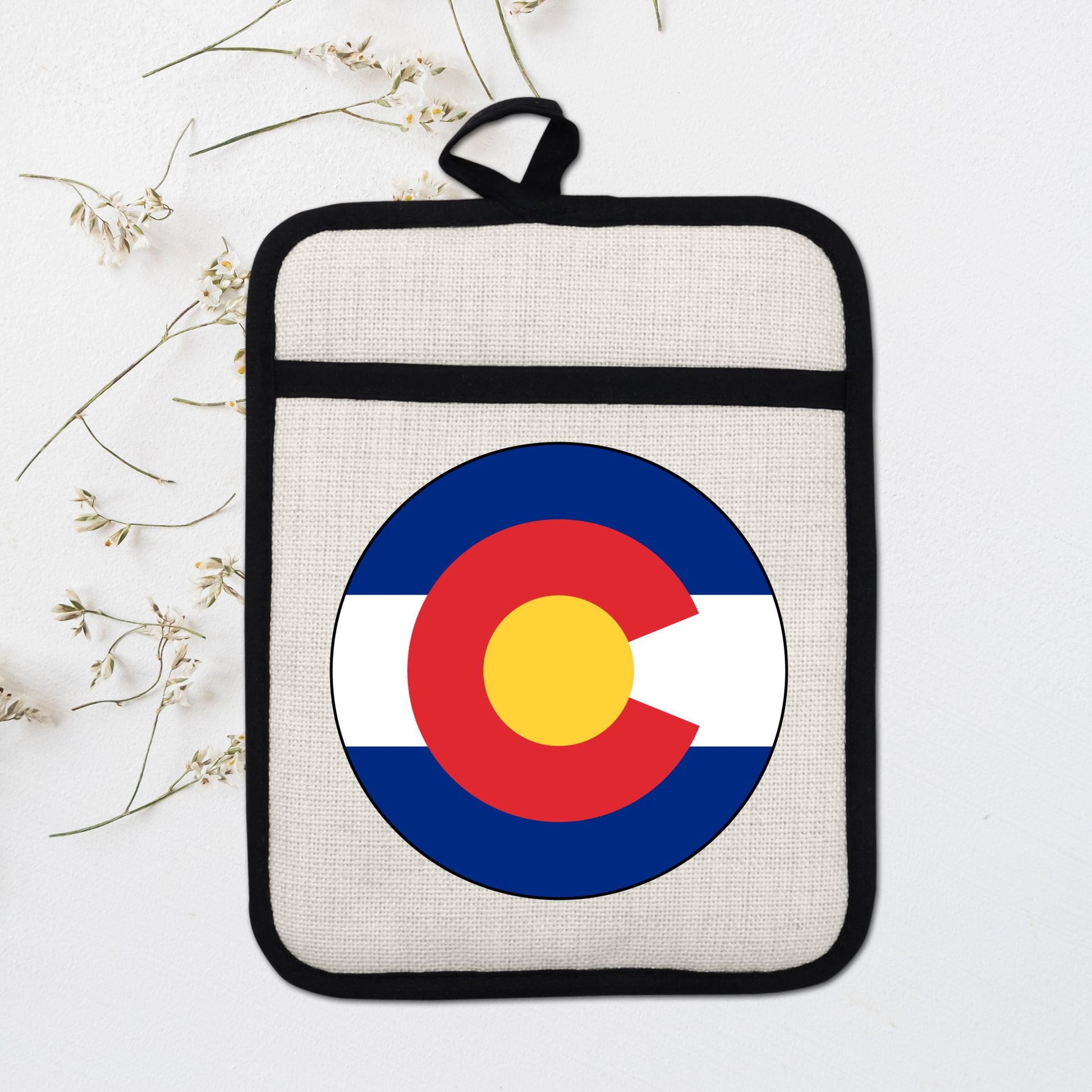 Colorado State Flag Pot Holder – Durable Linen & Silicone Kitchen Grip 9x7 Inches - additional product photo 16