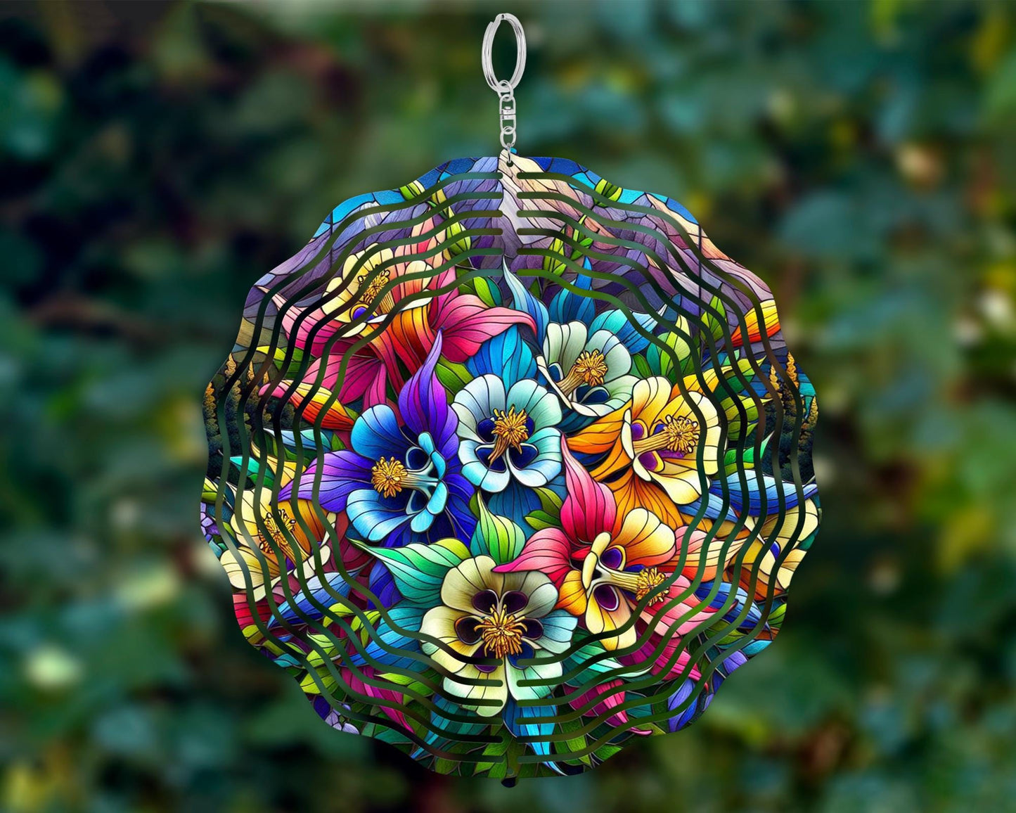 Columbine Flower Wind Spinner - Vibrant Garden Art with Spinning Motion