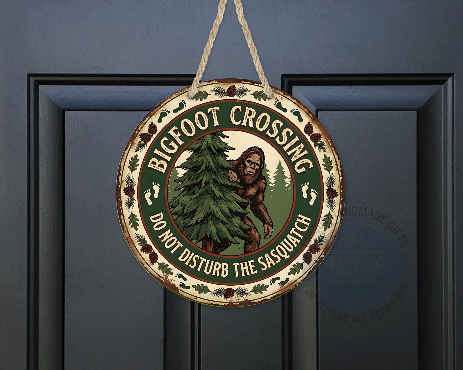 Bigfoot Crossing Sign - Rustic Cabin Decor | Weather Resistant Outdoor Porch Sign - additional product photo 10