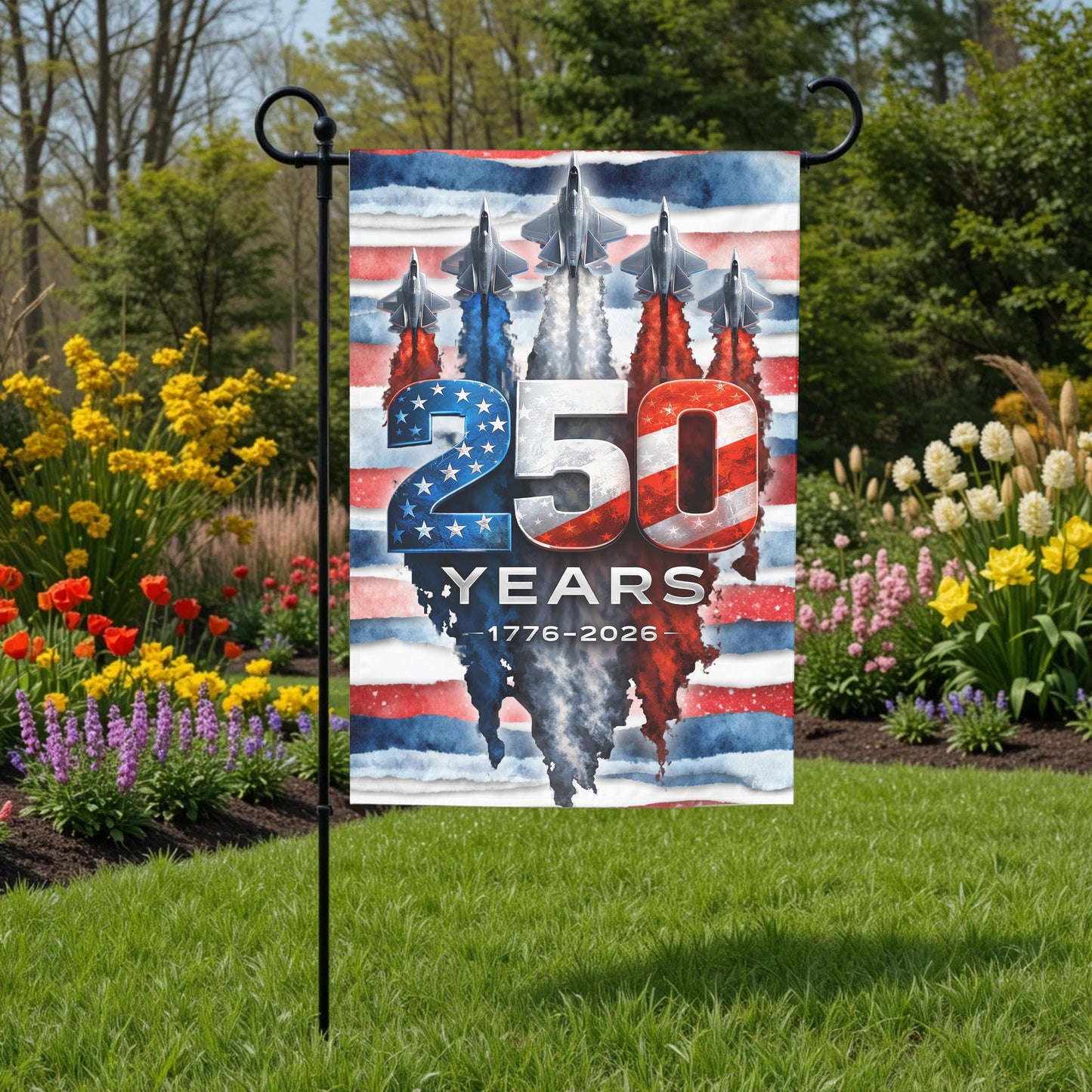 America 250th Anniversary Flag - Patriotic Garden Flag 12x18 Sublimation Outdoor
