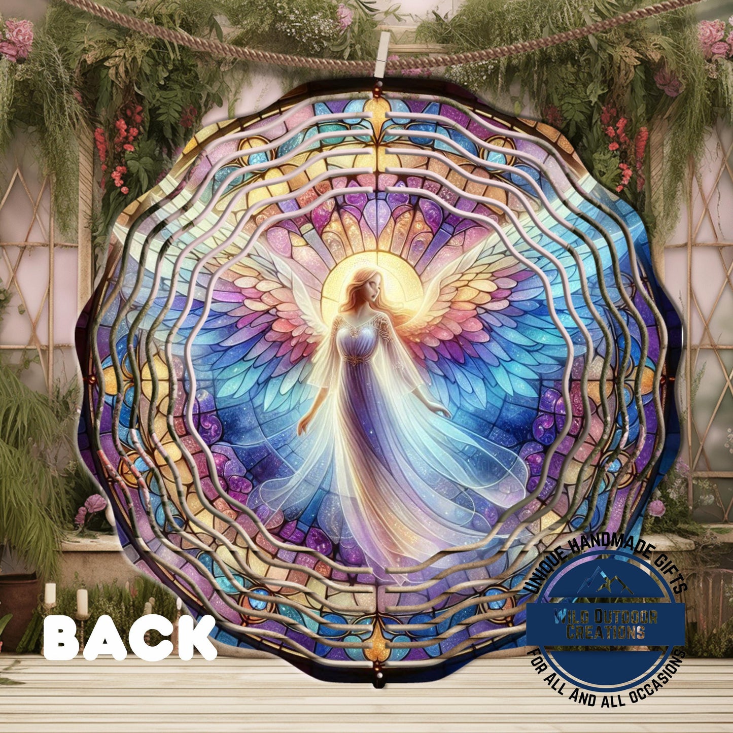 Angel Wind Spinner – Pastel Garden Decor | Unique Mother's Day Gift, Outdoor Art - additional product photo 10