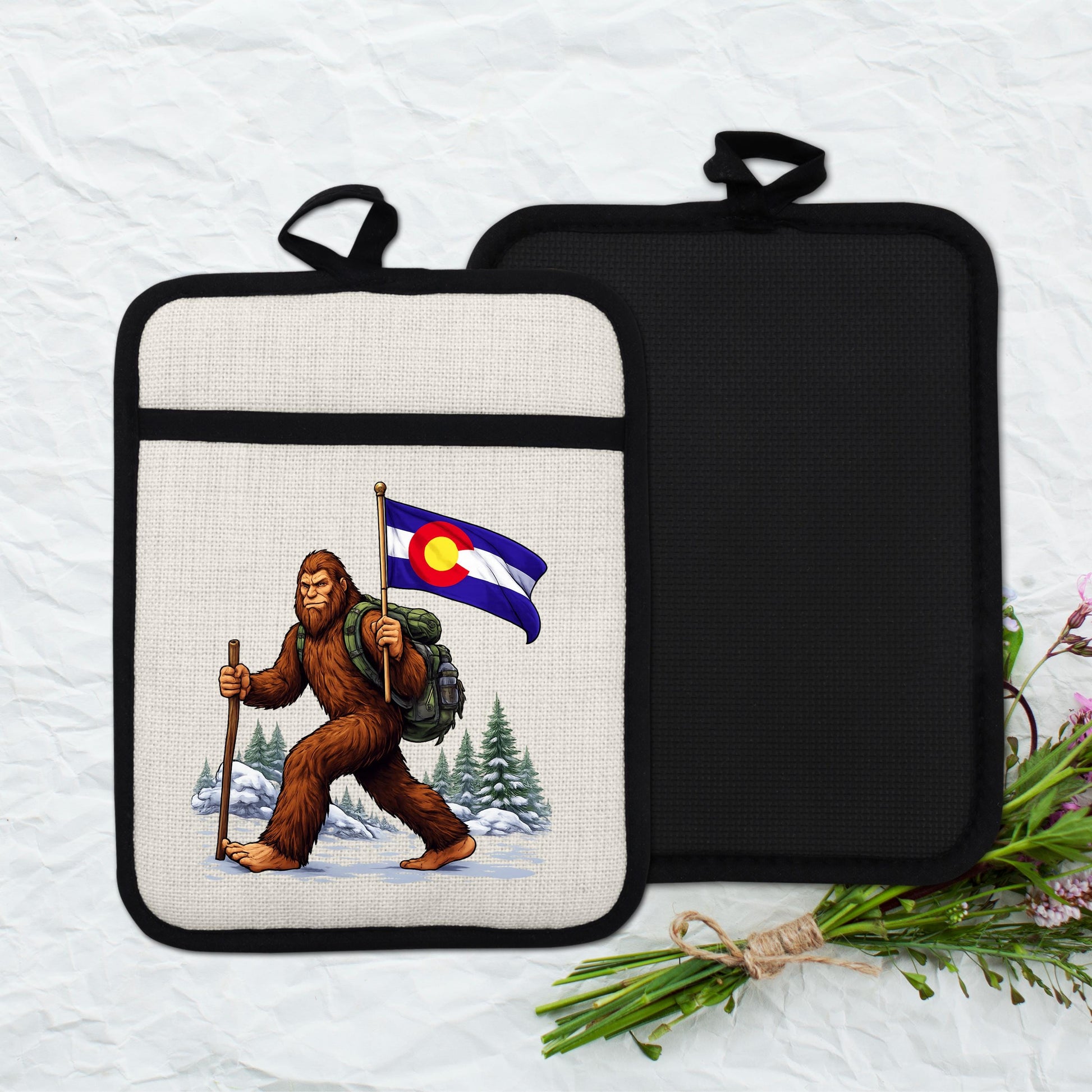 Bigfoot Pot Holder – Silicone Trivet Mitt | Pocket Style Heat Resistant Mitt - additional product photo 12