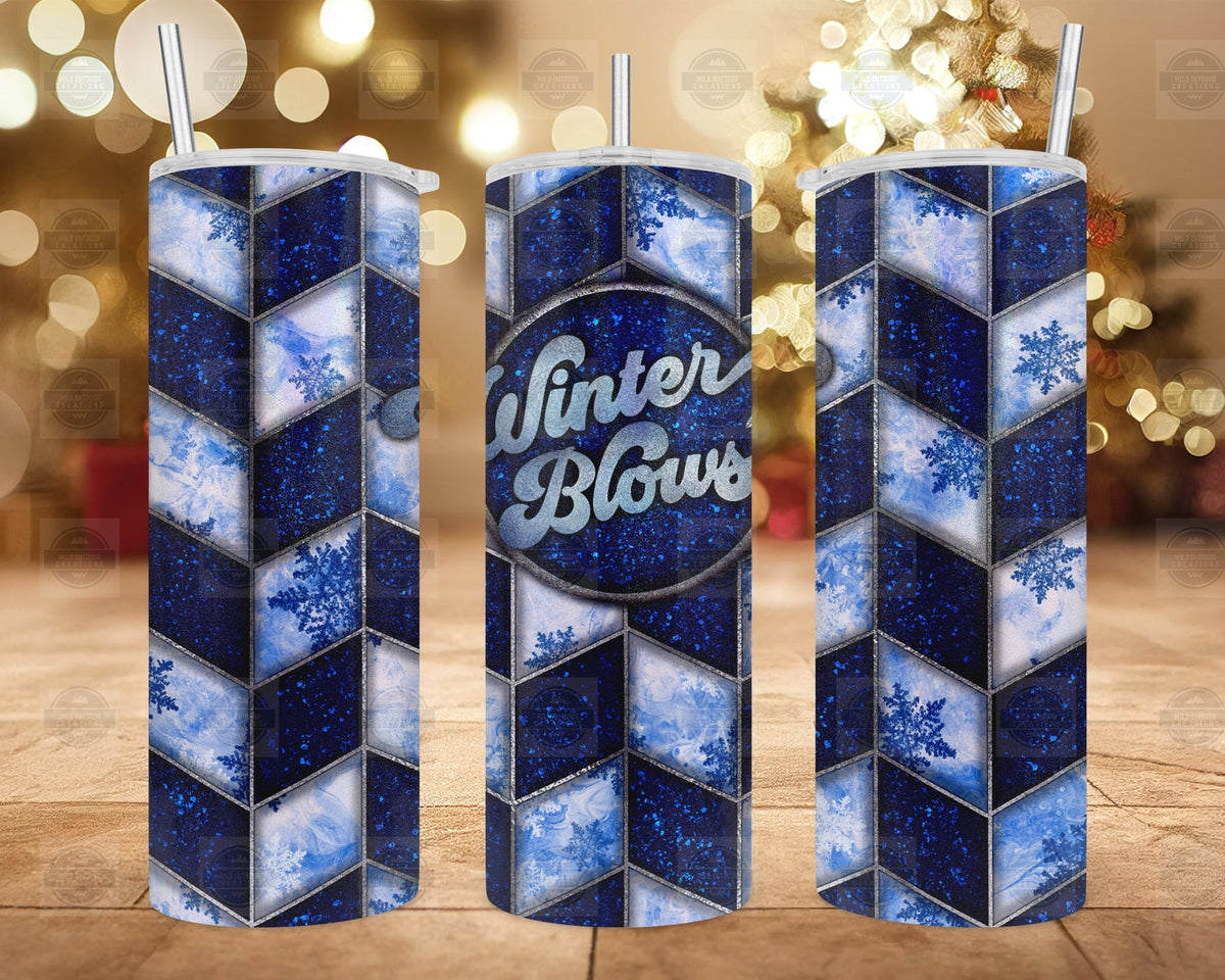 Winter Tumbler Cup, Winter Blows 20Oz Stainless Steel Travel Mug