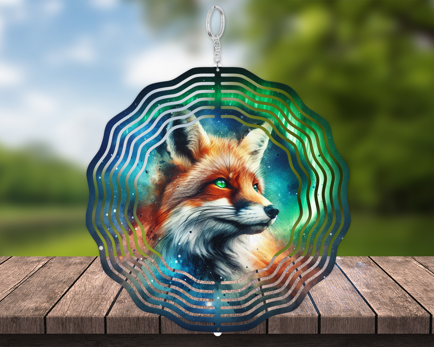 Double-Sided Fox Wind Spinner for Yard or Porch Decor  Unique Gift for Mothers Day  Housewarming  Perfect for Fox Lovers