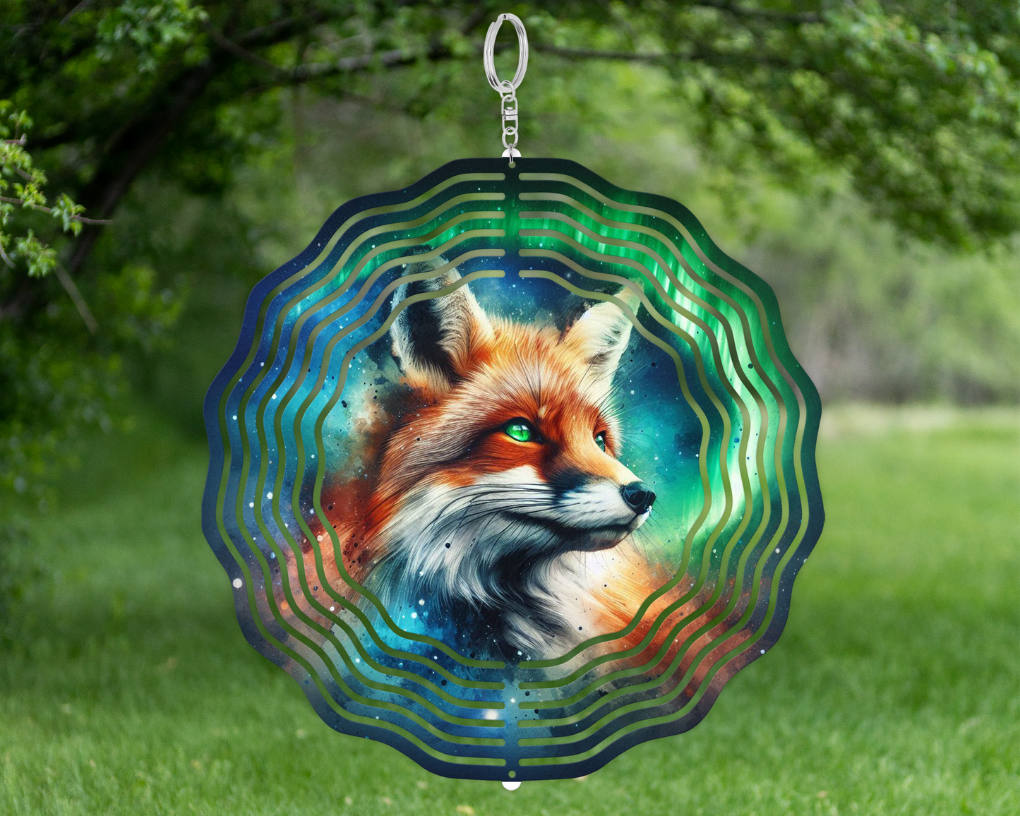 Double-Sided Fox Wind Spinner for Yard or Porch Decor  Unique Gift for Mothers Day  Housewarming  Perfect for Fox Lovers