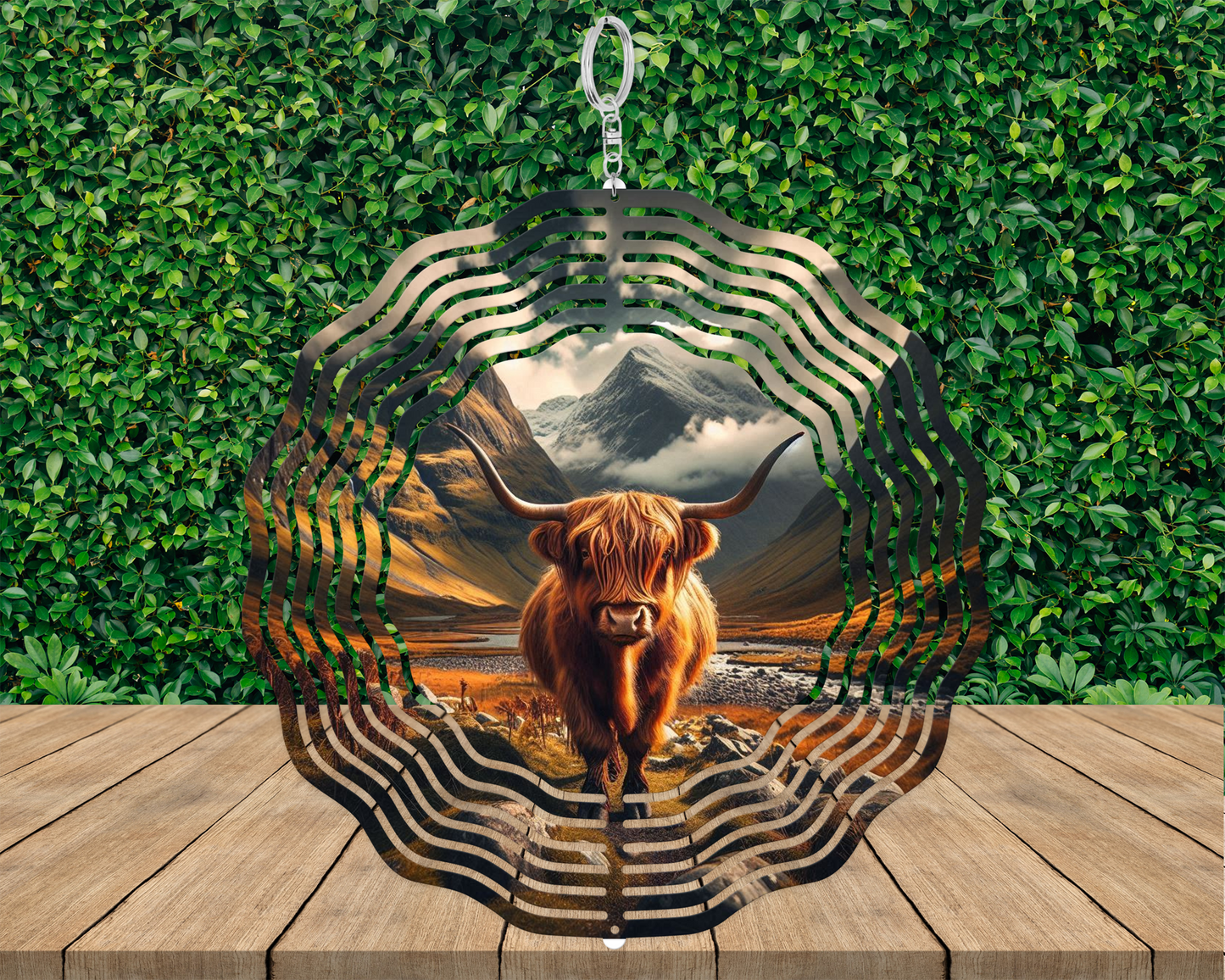 Highland Cow Wind Spinner - Unique Nature-Inspired Gift for Cow Lovers Perfect for Housewarming  Mothers Day