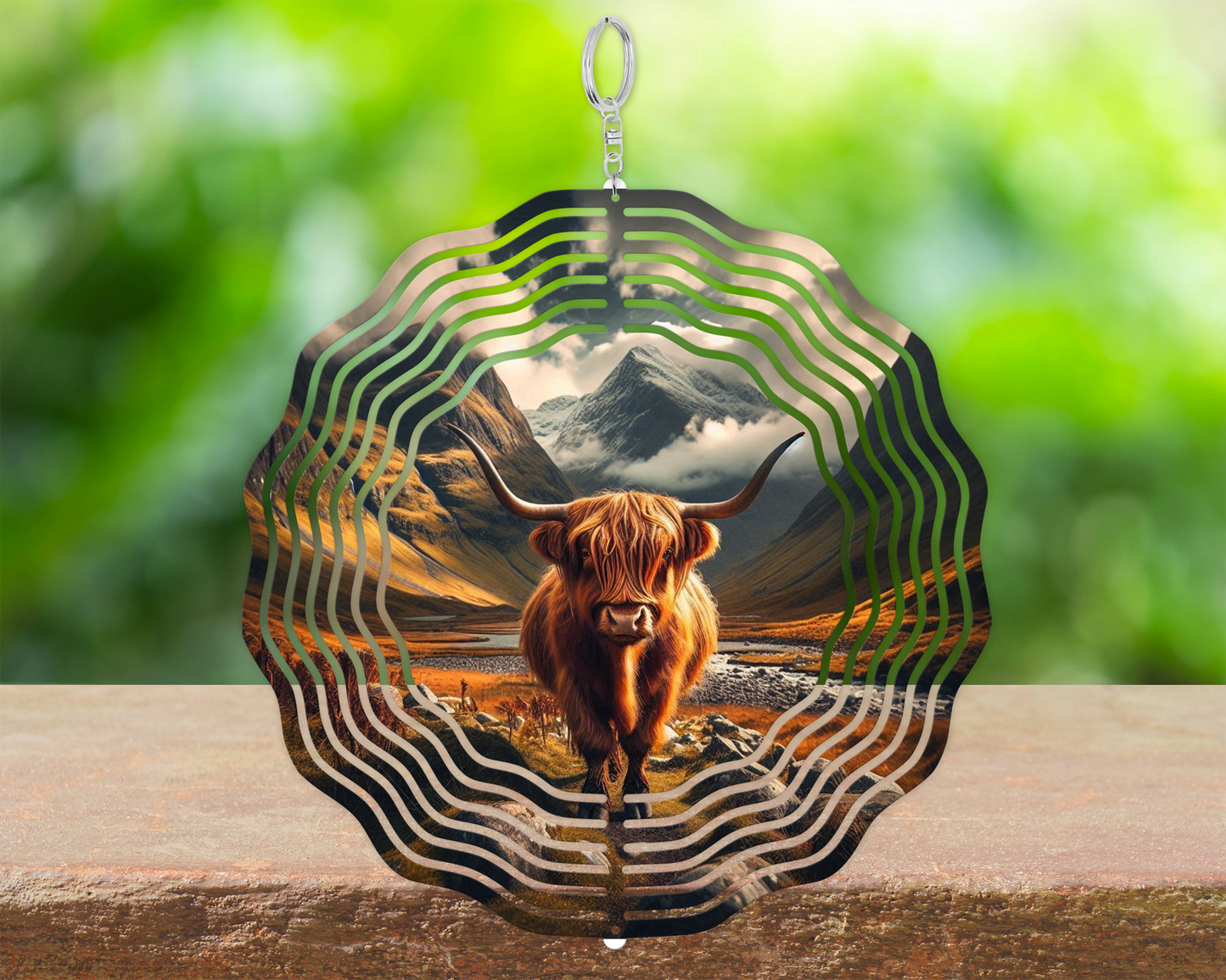 Highland Cow Wind Spinner - Unique Nature-Inspired Gift for Cow Lovers Perfect for Housewarming  Mothers Day