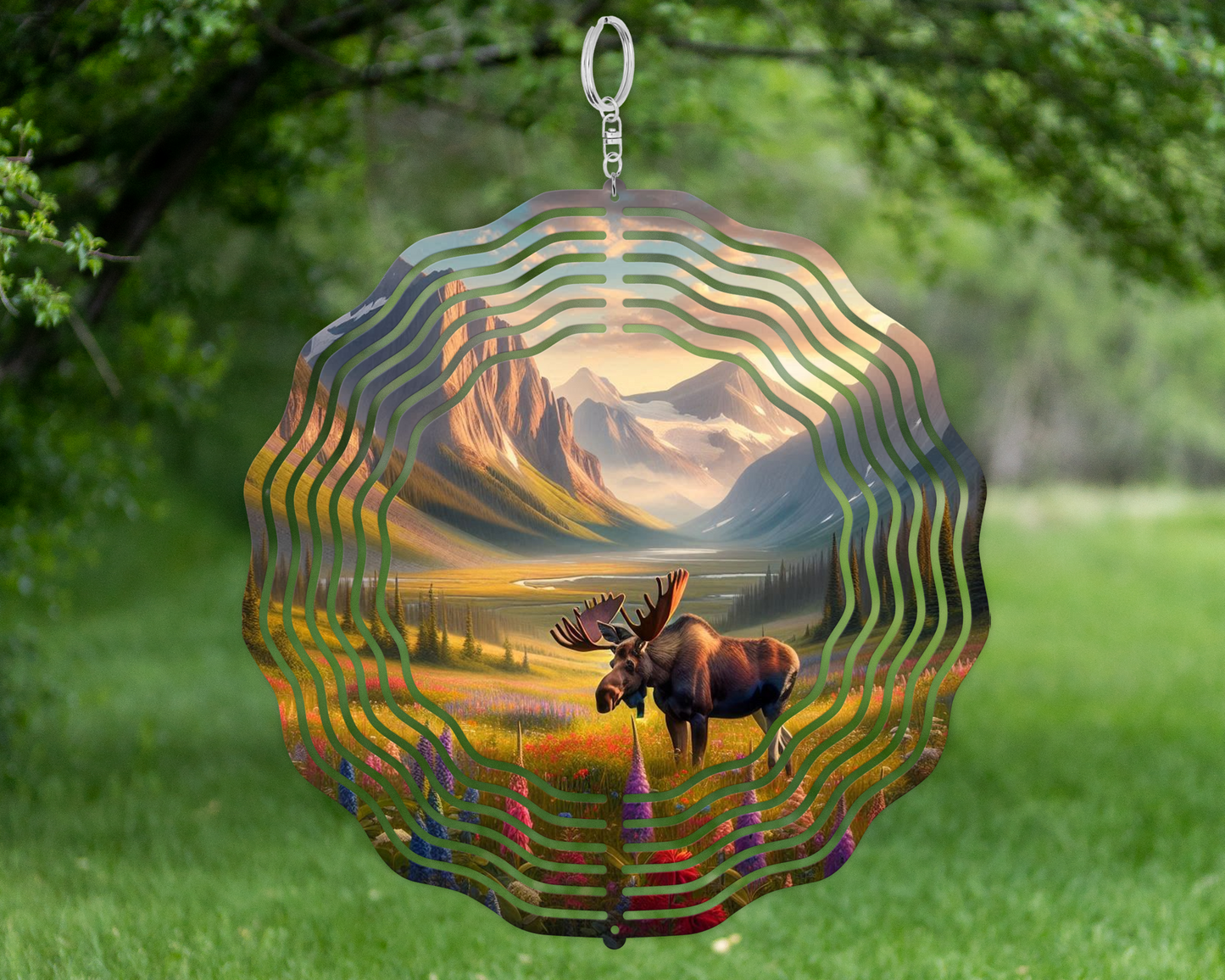 Moose Wind Spinner - Nature-Inspired Garden Decor for Patio and Yard Perfect Housewarming Gift