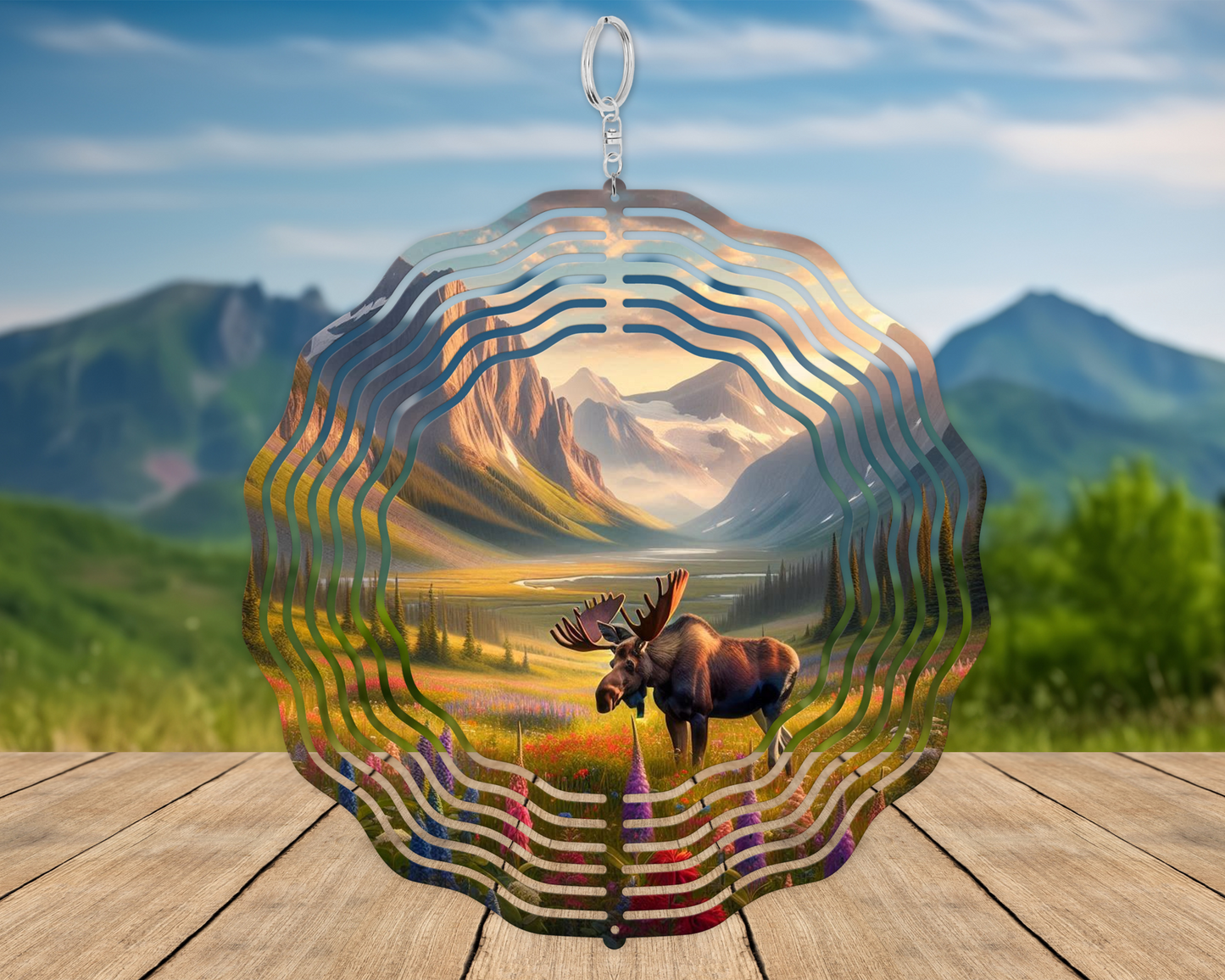 Moose Wind Spinner - Nature-Inspired Garden Decor for Patio and Yard Perfect Housewarming Gift