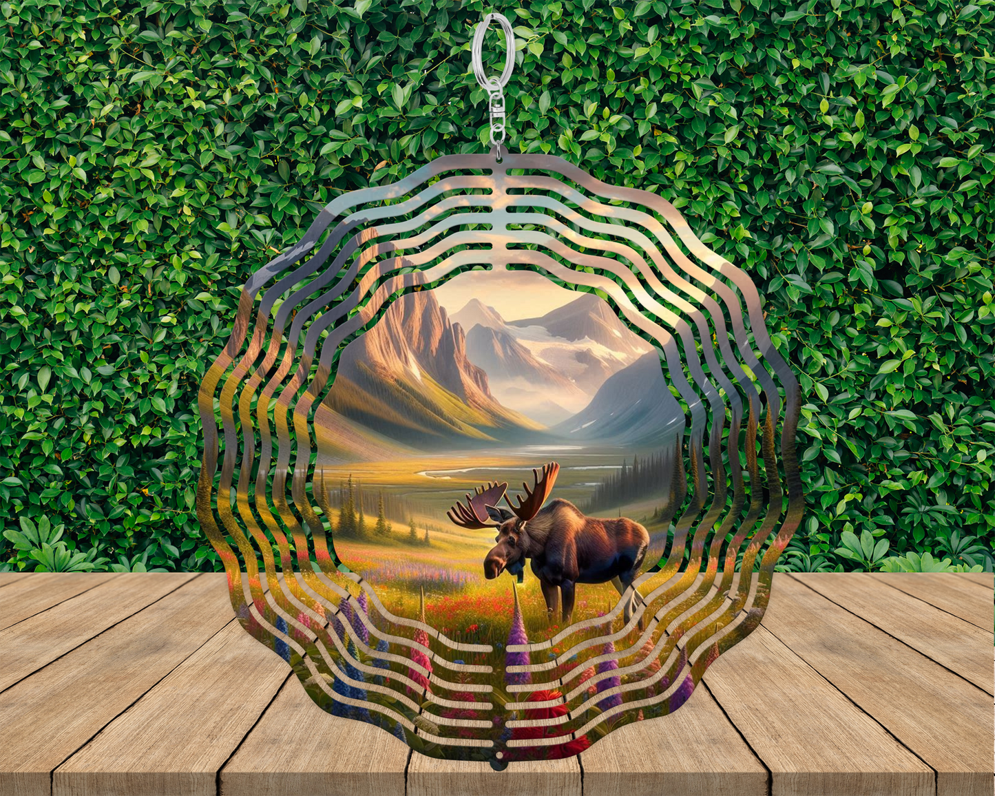 Moose Wind Spinner - Nature-Inspired Garden Decor for Patio and Yard Perfect Housewarming Gift