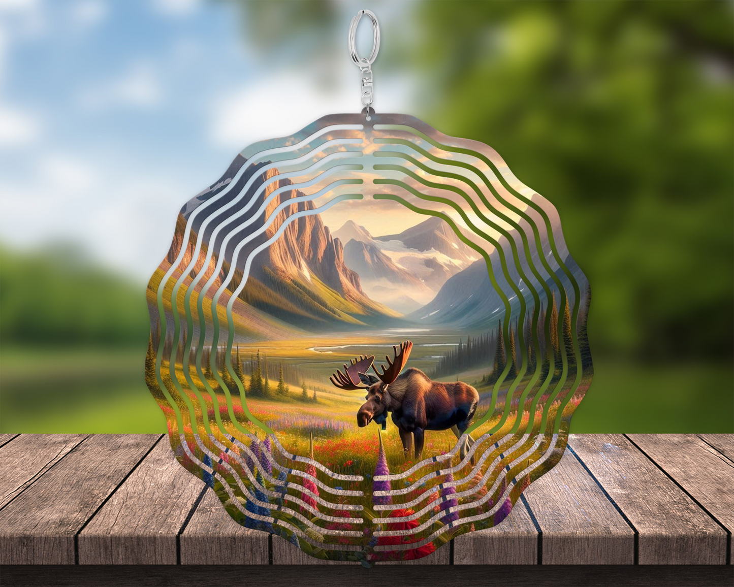 Moose Wind Spinner - Nature-Inspired Garden Decor for Patio and Yard Perfect Housewarming Gift