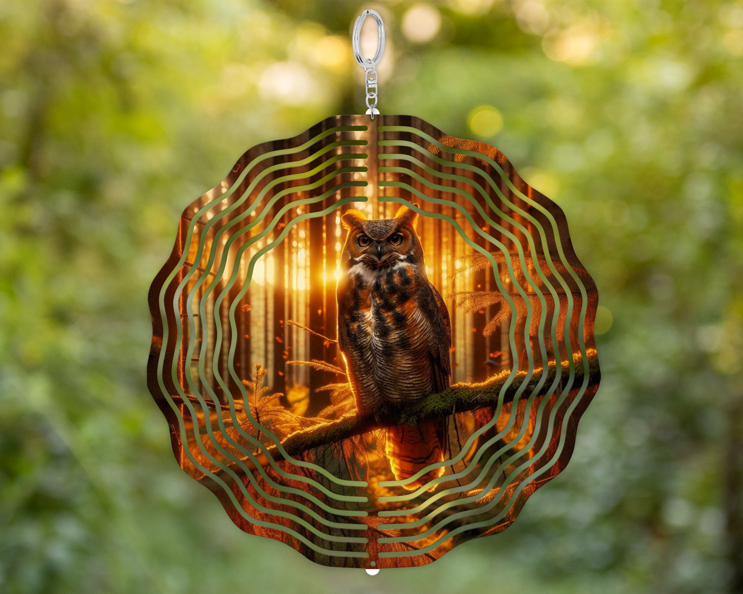 Owl Wind Spinner for Yard or Porch Decor - Unique Mothers Day  Housewarming Gift for Owl Lovers