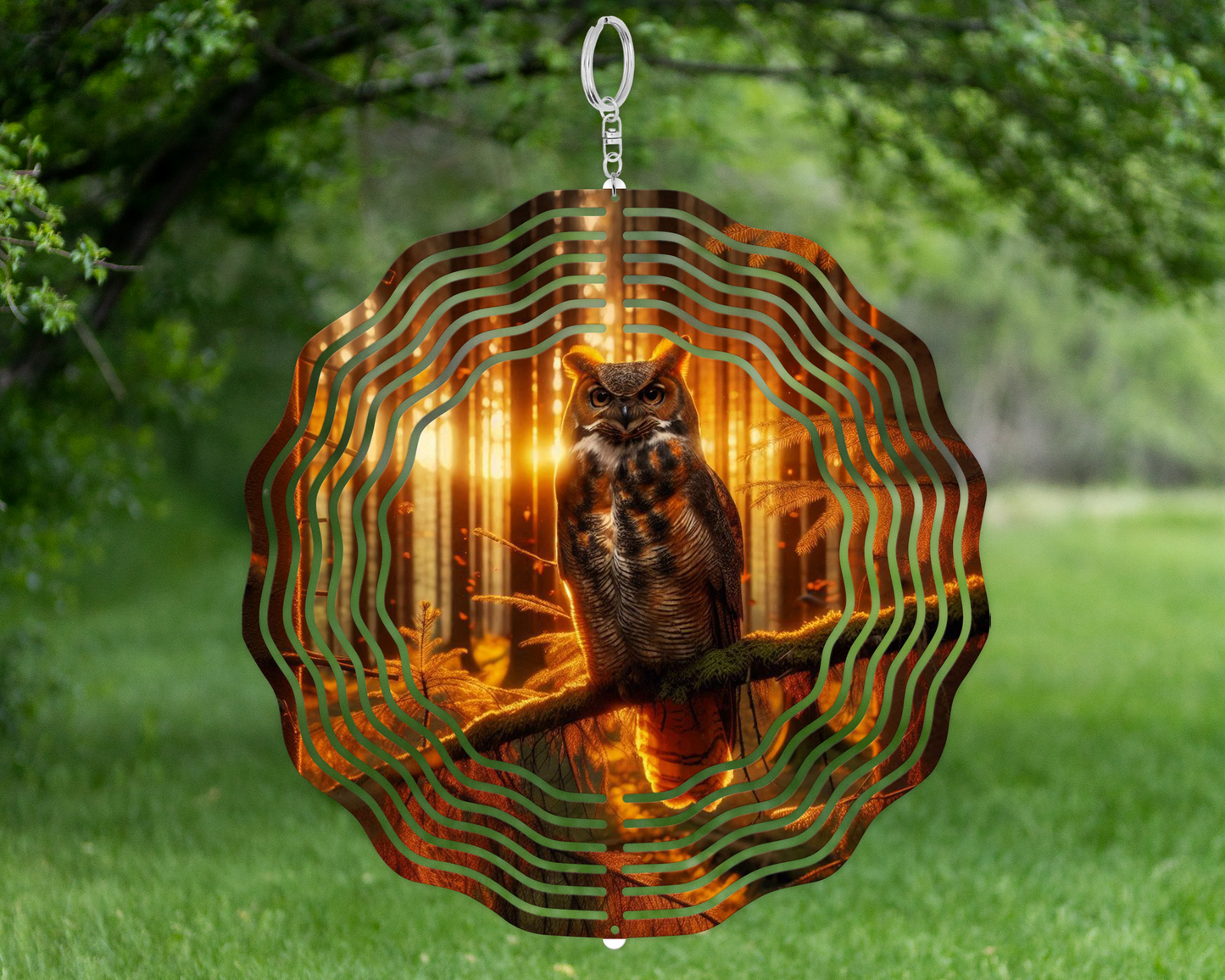 Owl Wind Spinner for Yard or Porch Decor - Unique Mothers Day  Housewarming Gift for Owl Lovers