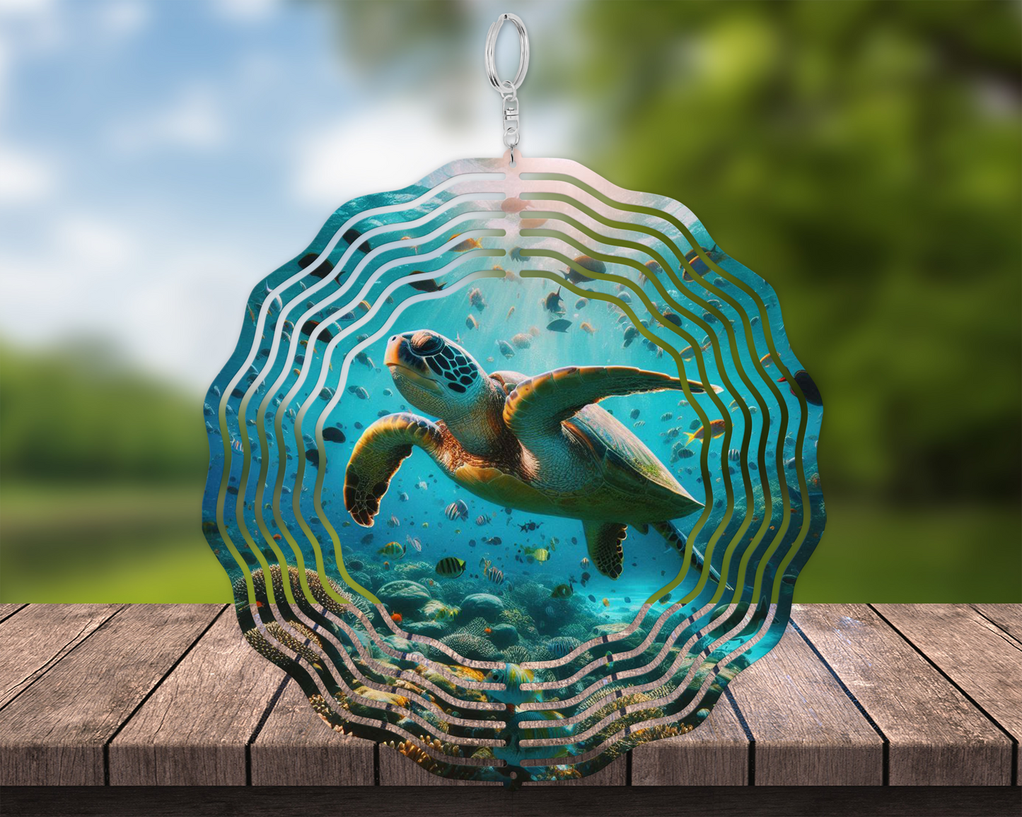 Sea Turtle Wind Spinner - Ocean-Themed Patio Decor Unique Housewarming Gift for Sea Turtle Lovers  Mothers Day