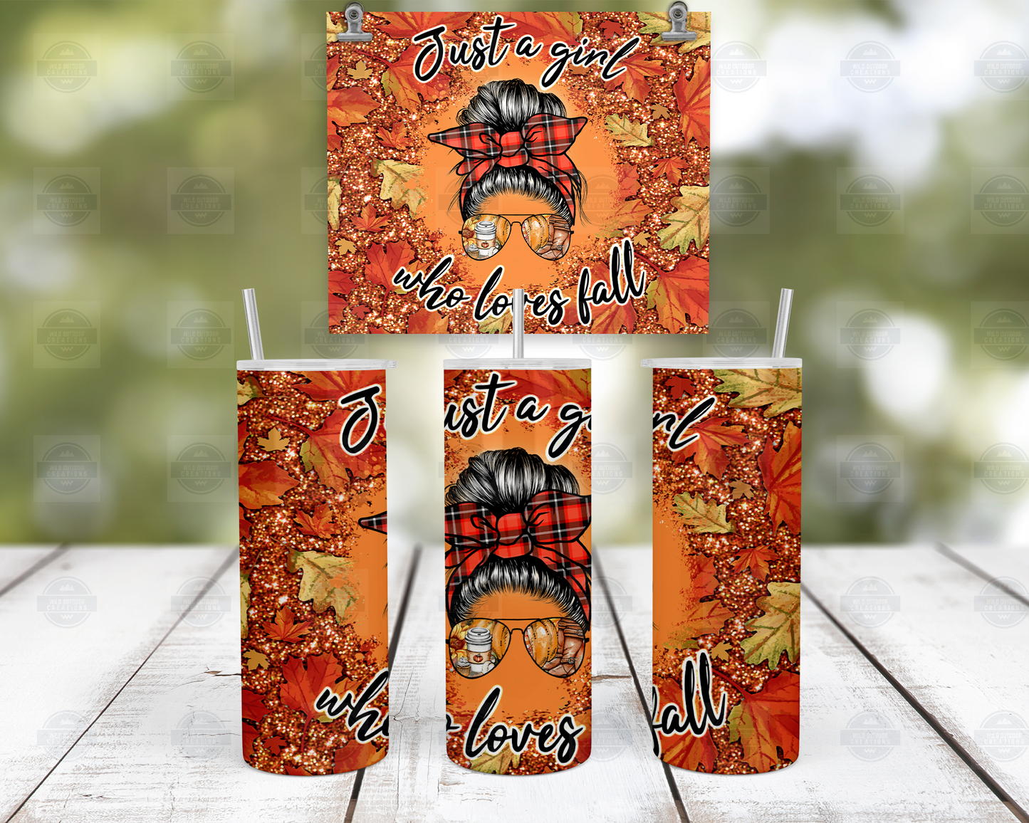 Just A Girl Who Loves Fall Tumbler Cup, Fall Tumbler for Best Friend, Iced Coffee Tumbler with Straw and Lid,