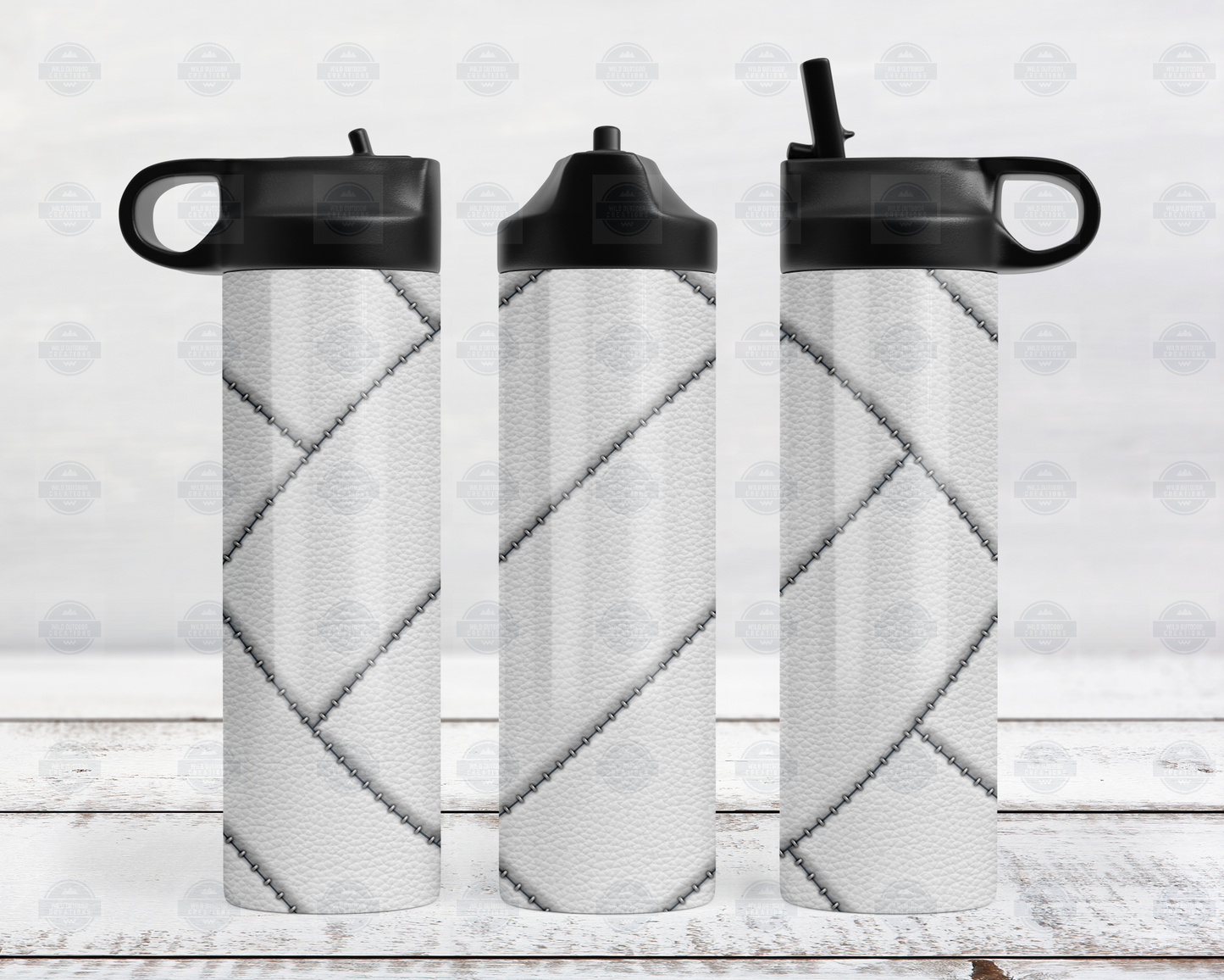 Volleyball-Themed 20oz Skinny Water Bottle with Flip Top Lid