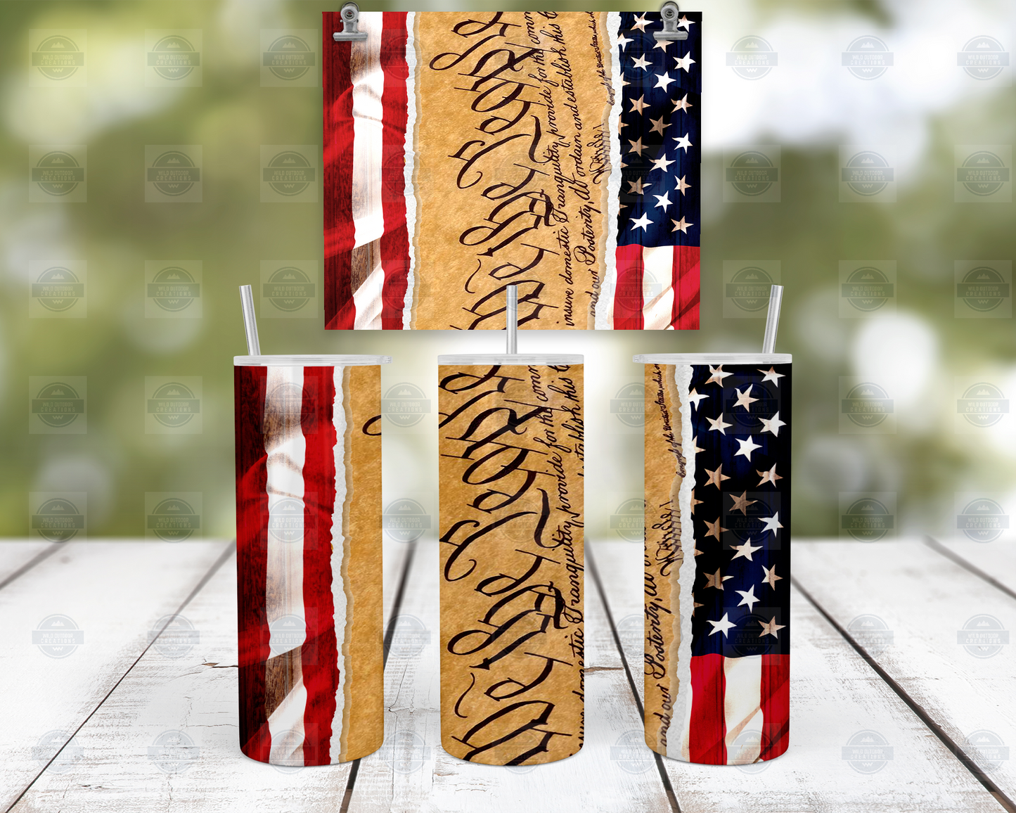 USA Flag We Are The People 20oz Skinny Tumbler with Straw and Lid, Travel Coffee Mug